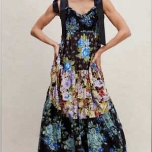 Free People Floral Maxi Dress with Ties